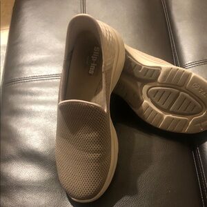 Skechers Beige Slip-On Athletic Shoes